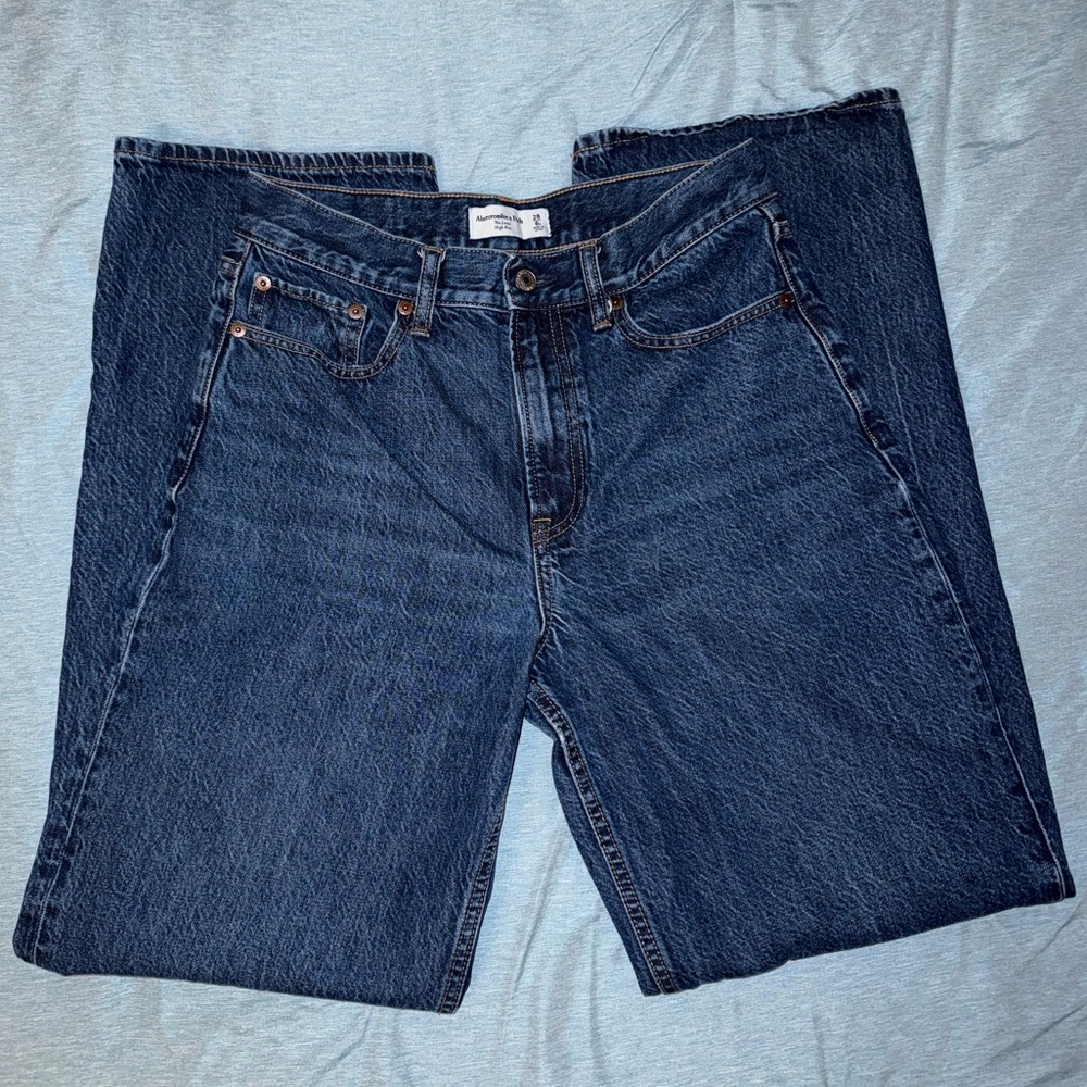 Abercrombie & Fitch ‘The Loose High Rise’ Dark Wash Jeans